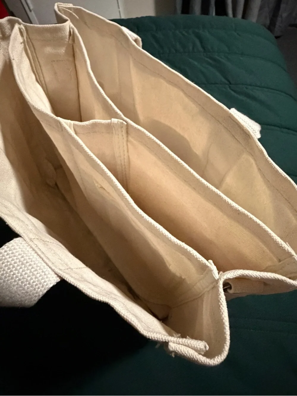 Baby Bear Canvas Diaper Tote Bag Multi-Compartment Organizer